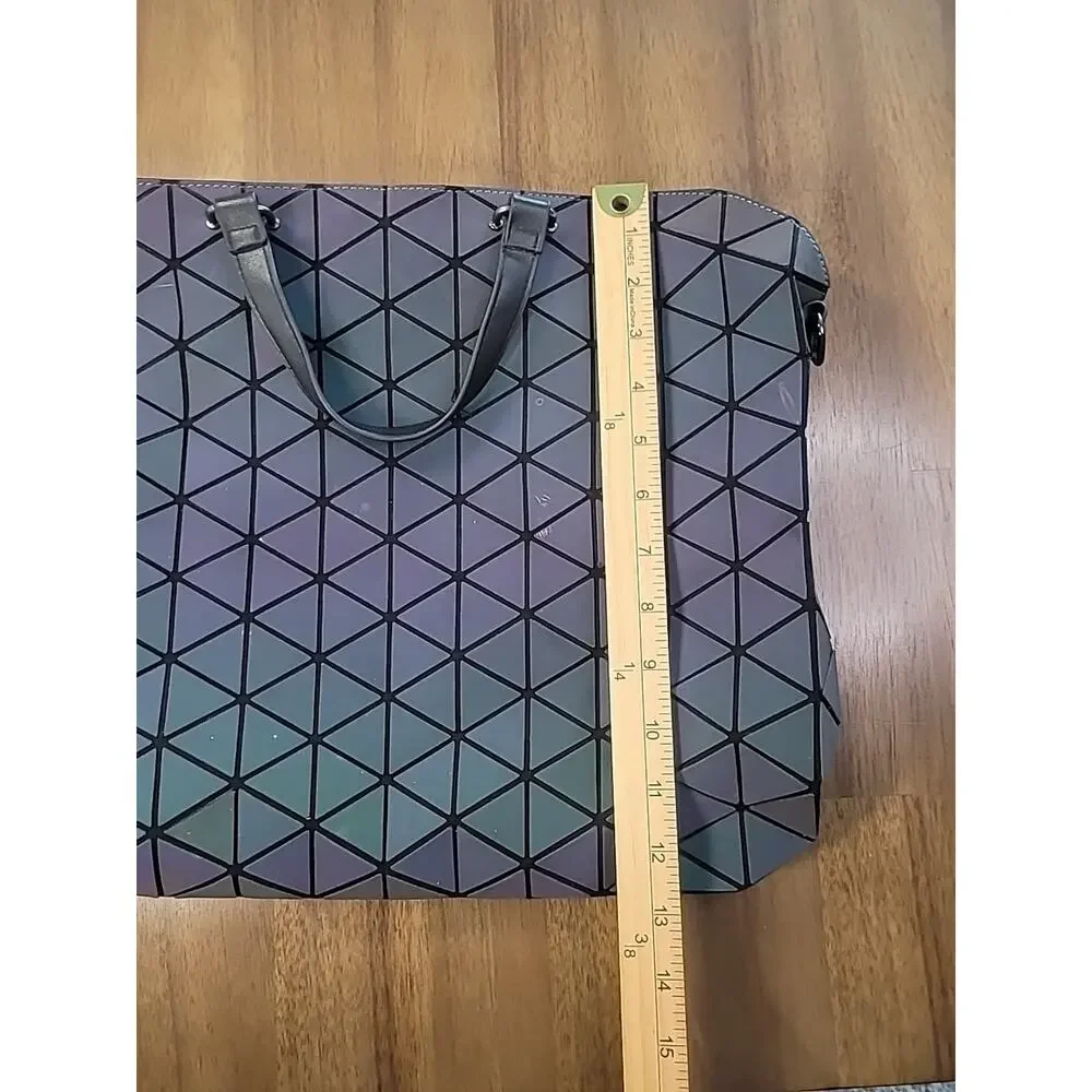 Luxshe Bao Bao Style Color Changing Briefcase Green Purple